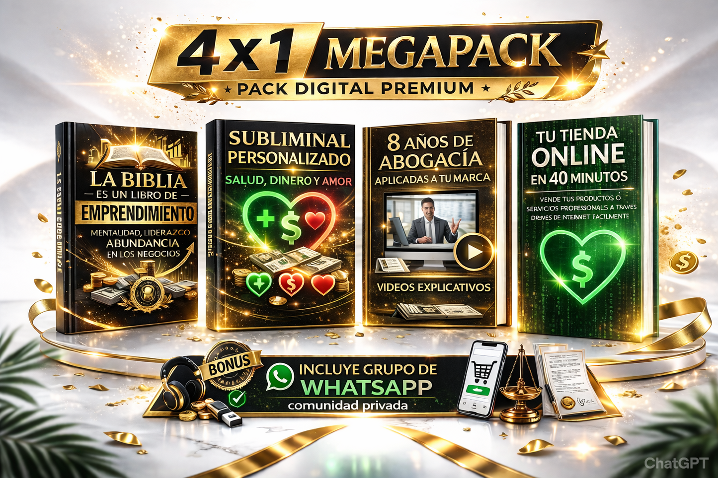 MEGA PACK - EBOOK CONSCIENTE + SUBLIMINALES PERSONALIZADOS + GUÍA LEGAL DE EMPRENDIMIENTO